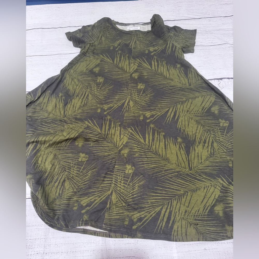 Melrose and Market Green Palm Leaf Print Dress